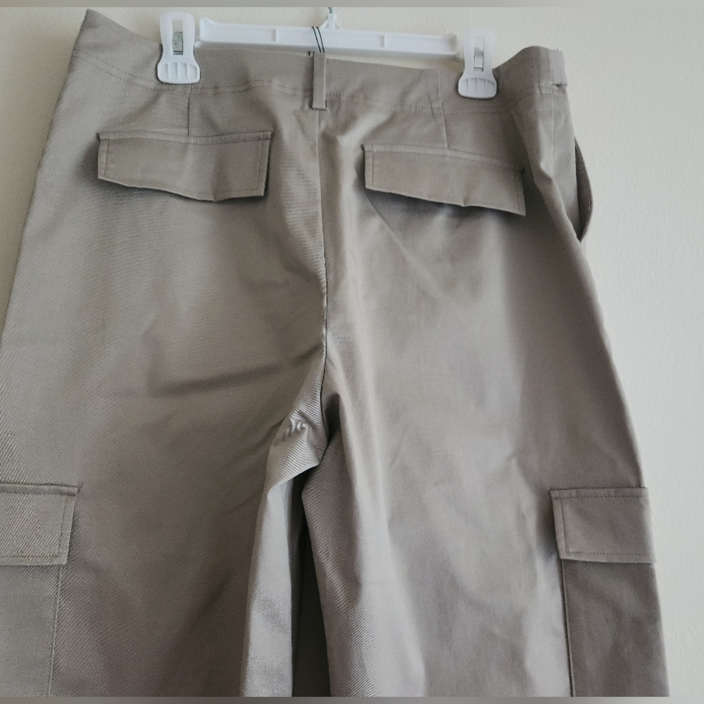 Zara cargo pants Straight Leg  Cargo Camel Sz L. M BNWT - Picture 11 of 12